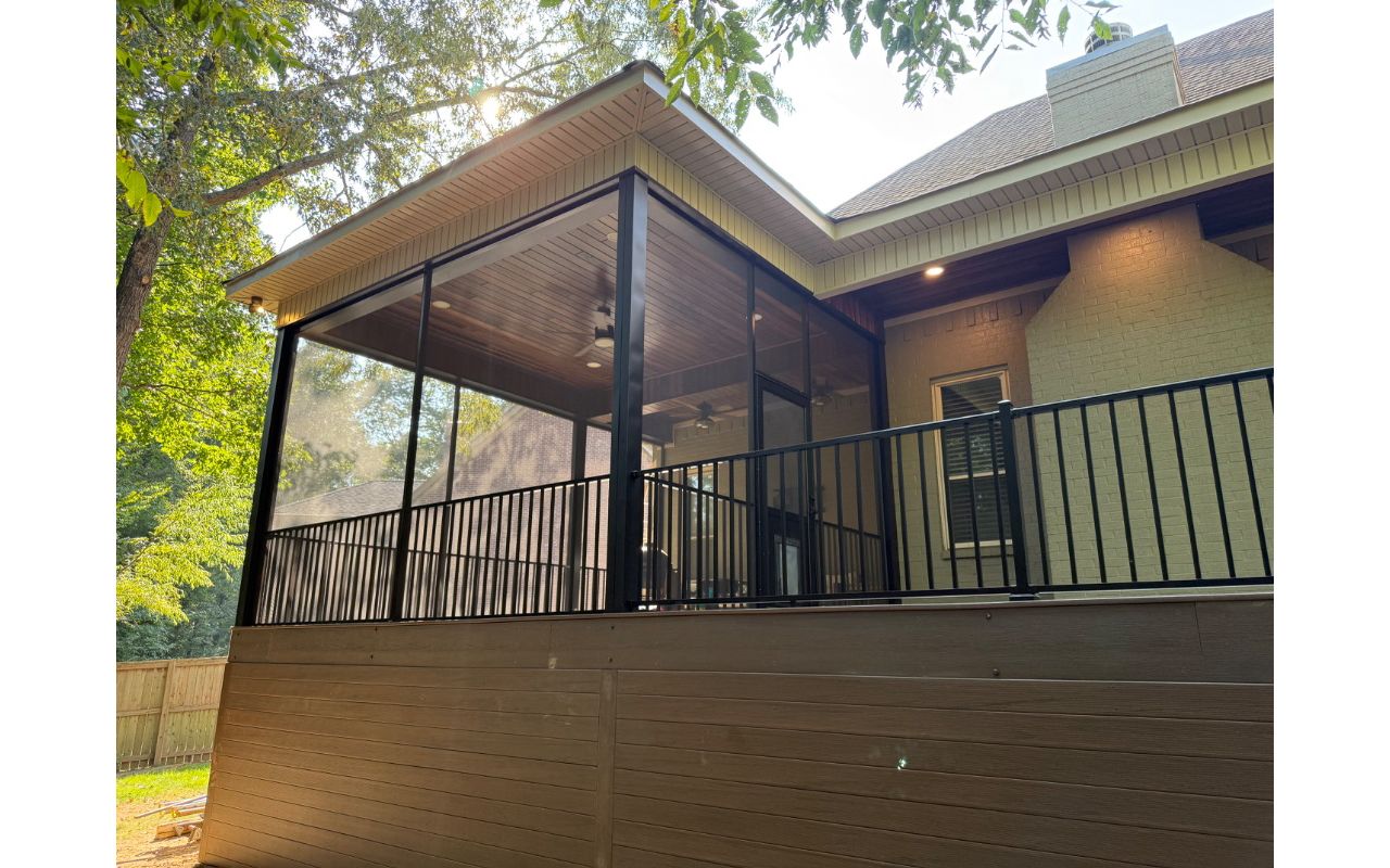 Woodland’s Edge Screen Porch with Saddle Deck