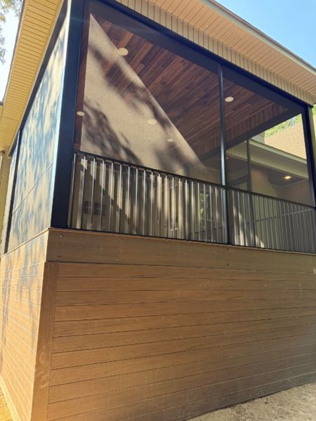 Woodland’s Edge Screen Porch with Saddle Deck