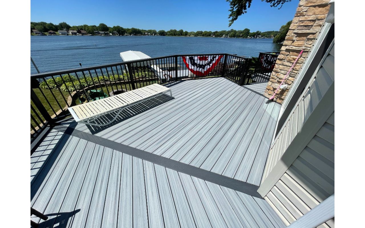 Foggy Wharf with Winchester Grey Borders and Signature Railings