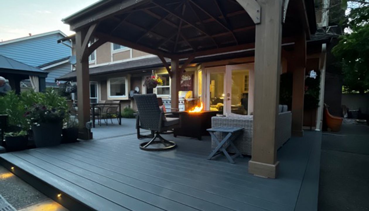 Clamshell field, bordering, fascia. Lighting package, and gazebo kit.