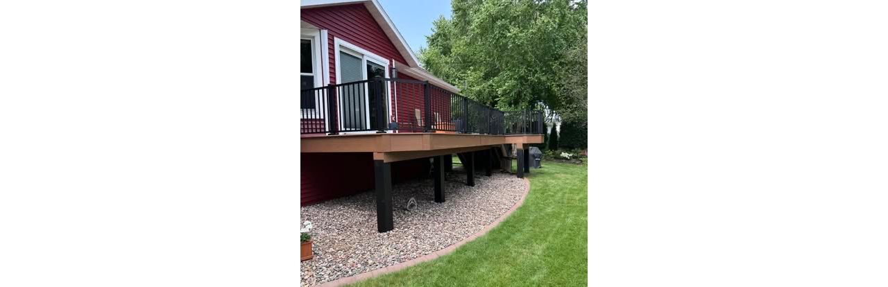 Trex Signature composite decking - Ocracoke, picture frame, Trex Signature aluminum railing, Rochester area