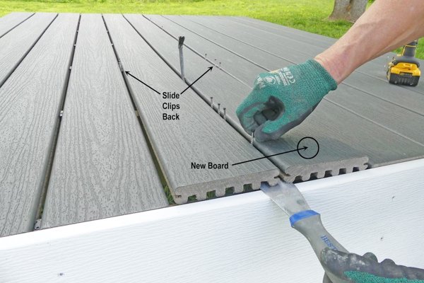 Loosening Clips Holding the Old Board In Place 