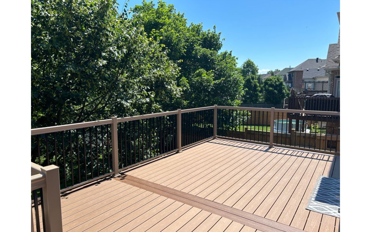 Newman Decks Trex composite with Aluminum Picket Railings