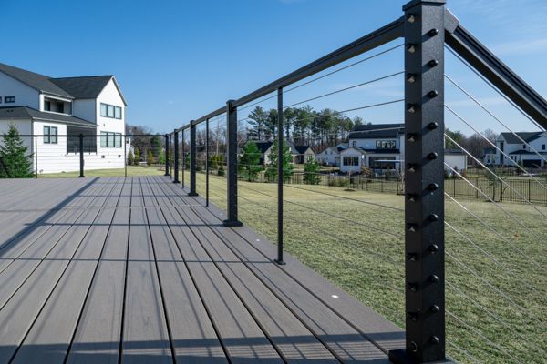 Great Falls, VA project with Trex Lineage Island Mist Decking