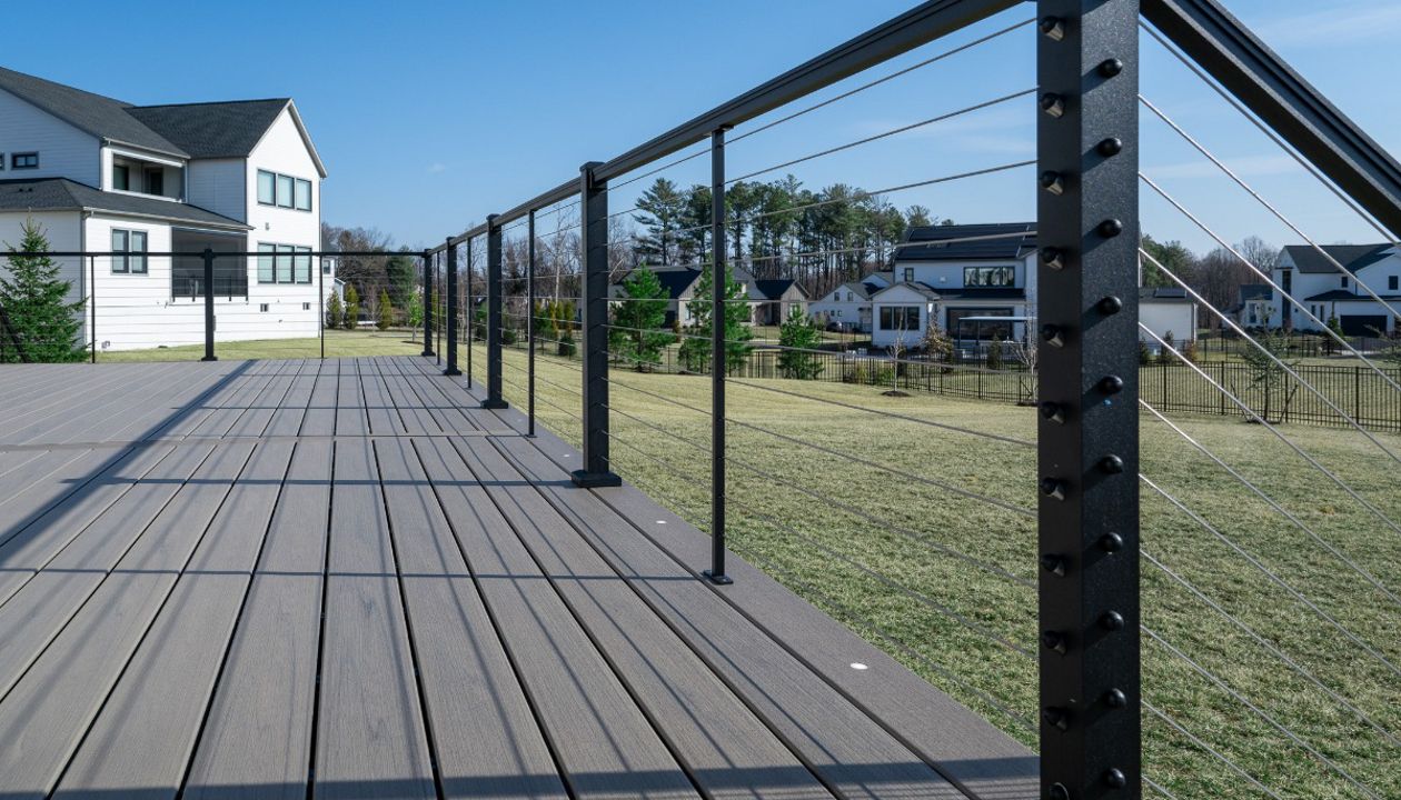 Great Falls, VA project with Trex Lineage Island Mist Decking