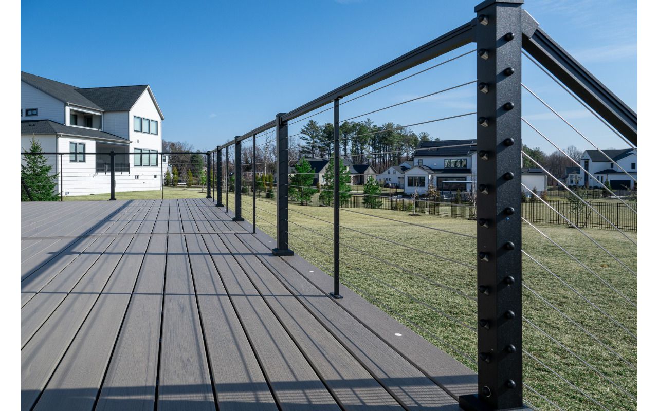 Great Falls, VA project with Trex Lineage Island Mist Decking