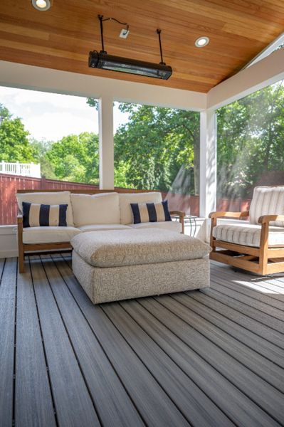 Trex Enhance Foggy Wharf Decking with Trex Universal Hideaway Fasteners