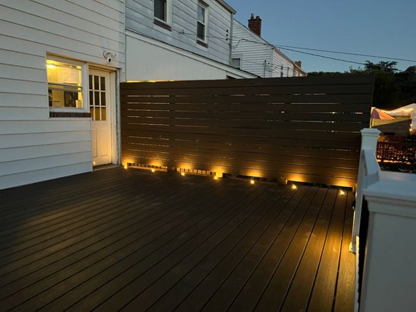 Custom Privacy Wall With Toasted Sand Decking