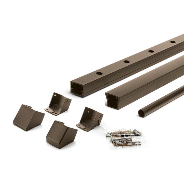 Trex Signature® Aluminum Rail & Round Baluster Kit in Bronze Trex
