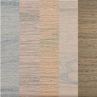 A collection of five wood grain texture swatches displayed side by side. The swatches feature neutral tones ranging from light beige to medium brown. Each texture showcases unique grain patterns, emphasizing natural wood aesthetics. The image is ideal for design inspiration or material selection.