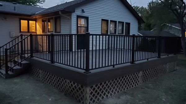 Trex Low Maintenance Transcend Tropical Composite Decking with Trex Signature Aluminum Railing in Bloomington, MN Area