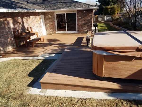 Tiki torch Trex deck, Reno, NV