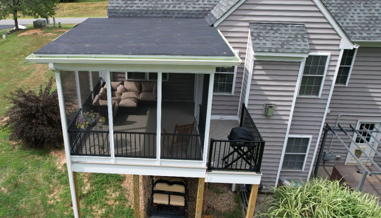 Biscayne with Signature Black Screen Porch and Grill Deck