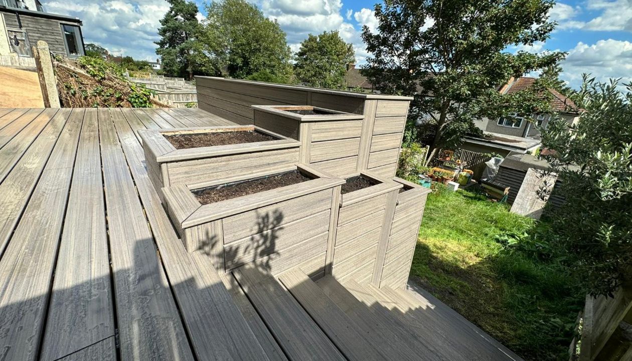 Trex Enhance Naturals Rocky Harbour Decking, Steps, Planters,South East London