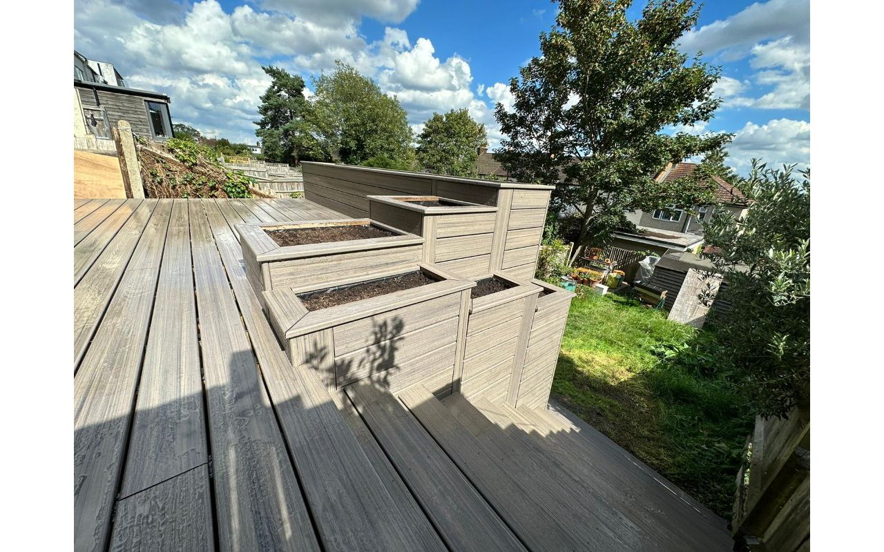 Trex Enhance Naturals Rocky Harbour Decking, Steps, Planters,South East London
