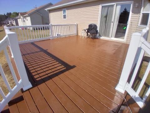 Saddle Decking with White Railing.