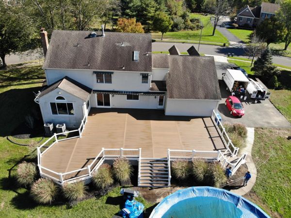 Trex Toasted Sand rebuild in Columbus, NJ.