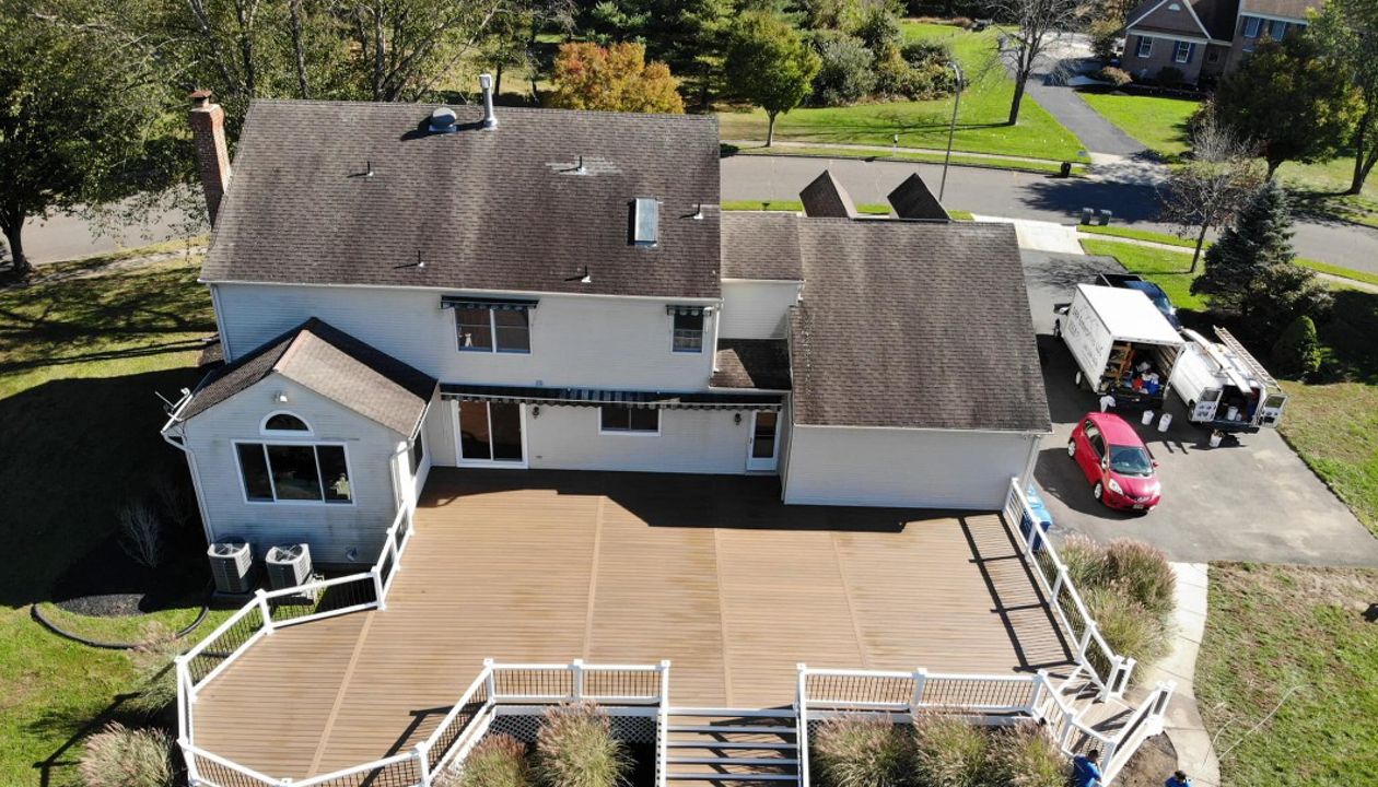 Trex Toasted Sand rebuild in Columbus, NJ.