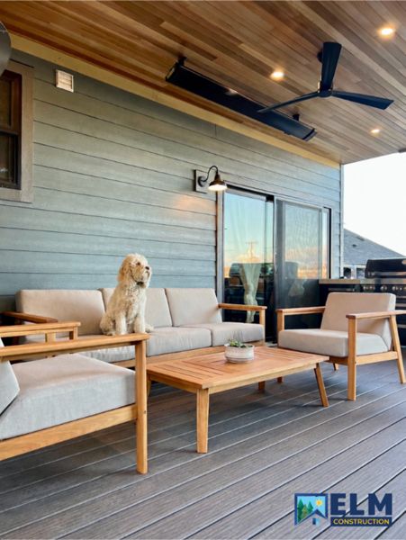 Trex Composite Decking in Whidbey by ELM Construction Services in Portland, OR. Dog not included.