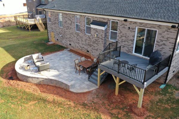 Weddington Trex Deck Belgard Paver Patio