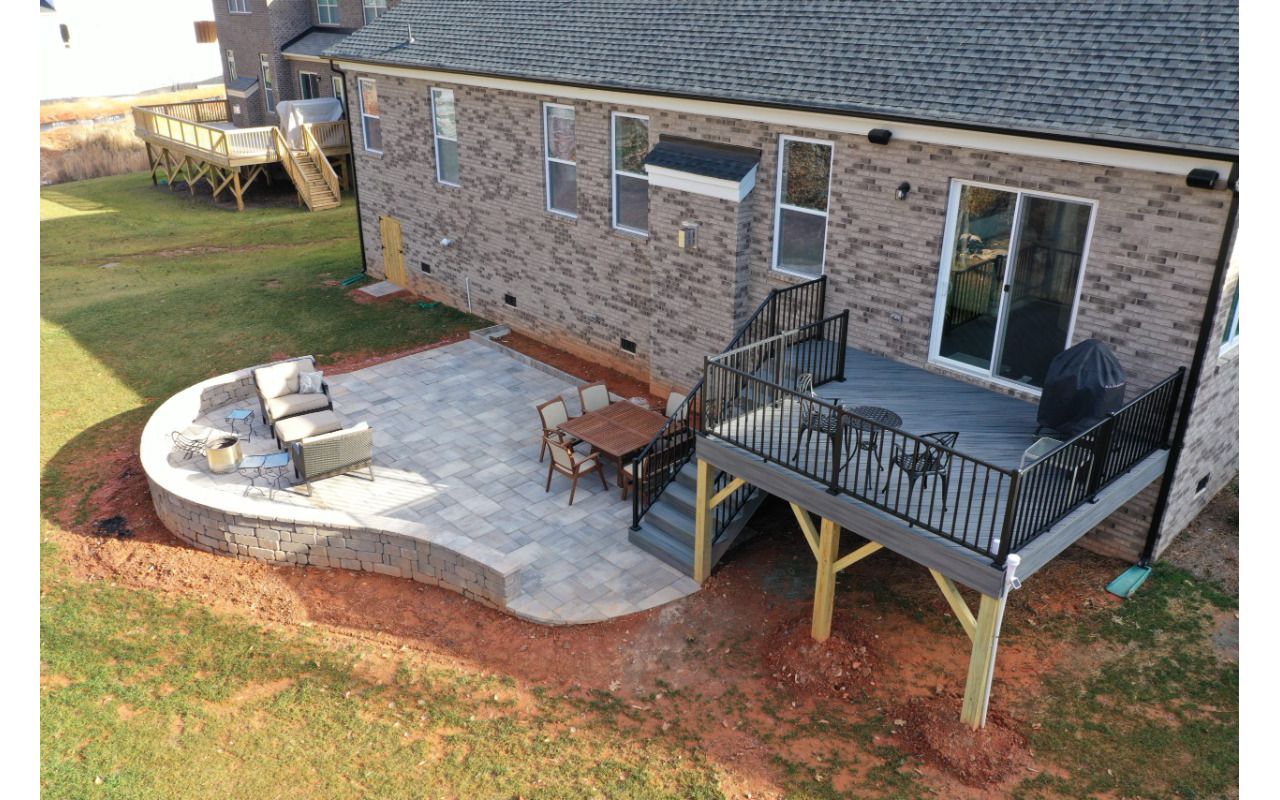 Weddington Trex Deck Belgard Paver Patio