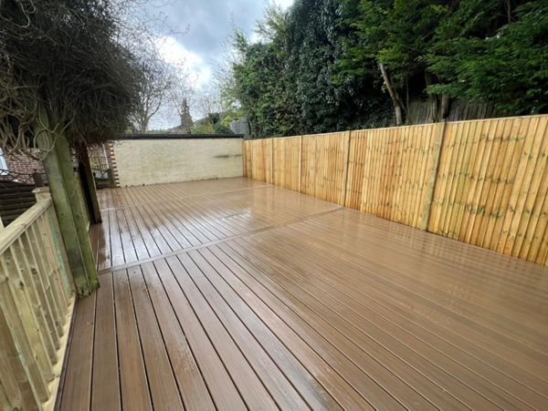 Trex Enhance Naturals Toasted Sand Raise Decking, Croydon