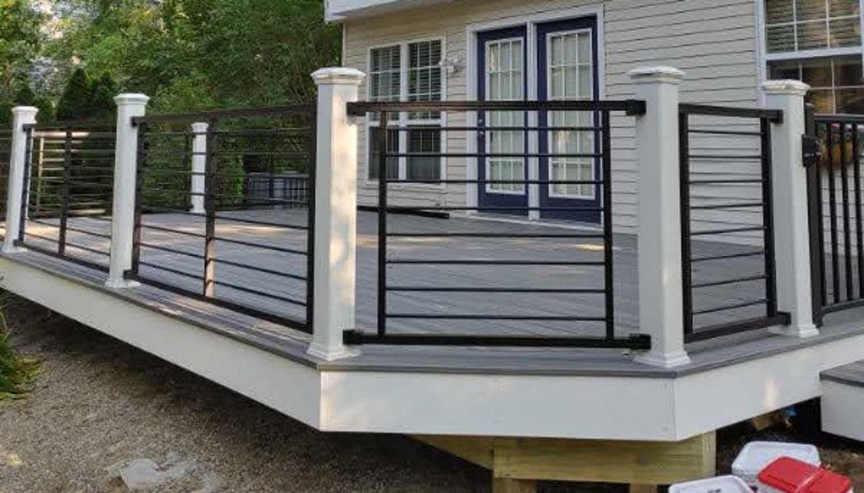 Trex Rod Railings with Transcend post!