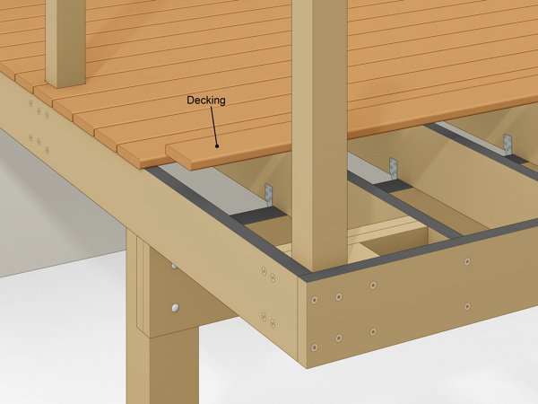 Infographic showing deck footings