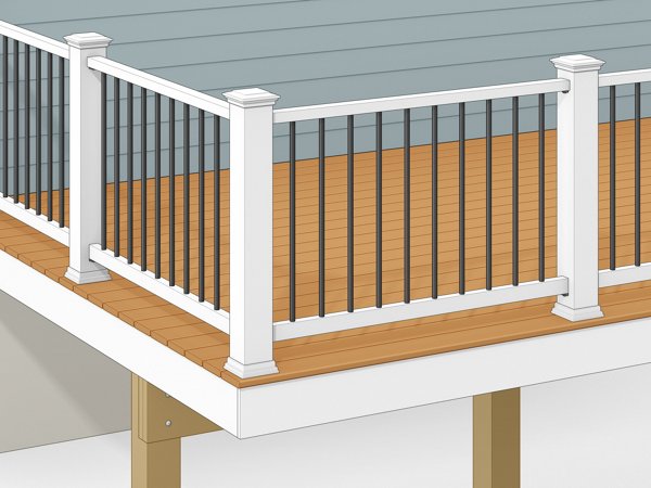 Infographic showing deck footings