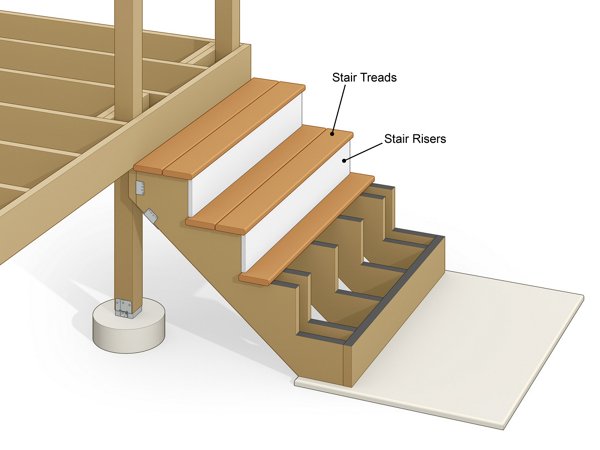 Infographic showing deck footings