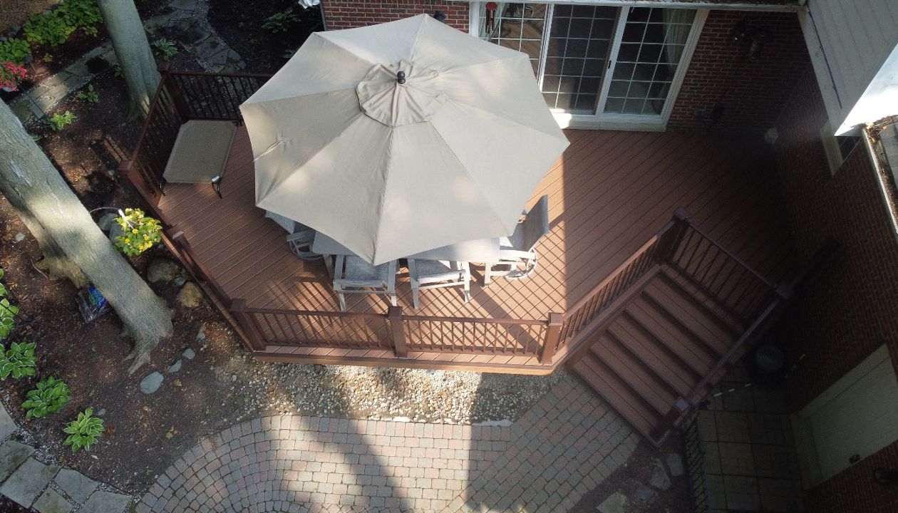 Custom Tiki Torch Deck in Northville, Michigan