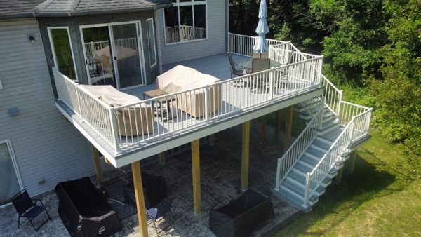 Foggy Wharf deck in Fenton, Michigan