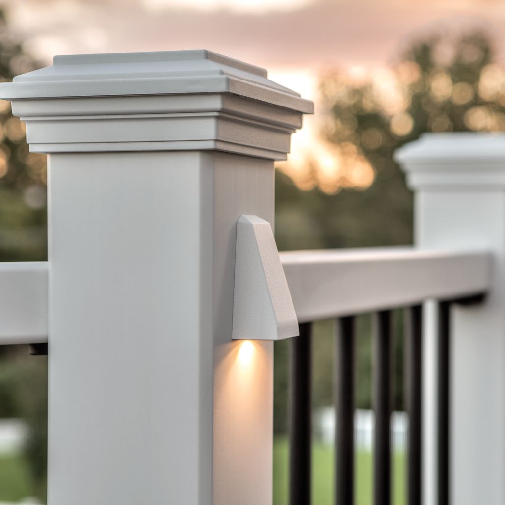 Low voltage under on sale rail deck lighting