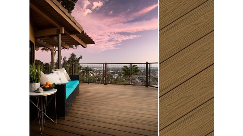 Trex Transcend deck with board close-up