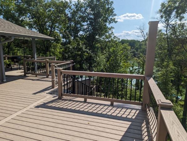 February 2023  Trex Deck, Railing, Spiral Staircase Project in Lawrenceburg Indiana