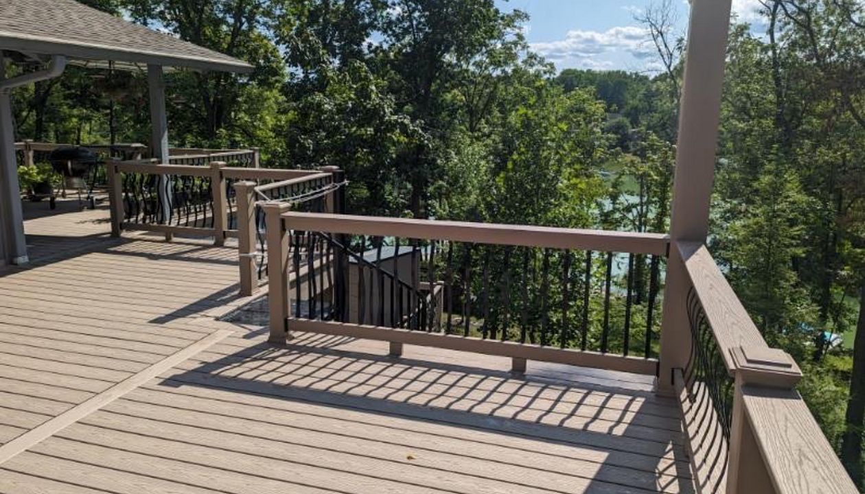 February 2023  Trex Deck, Railing, Spiral Staircase Project in Lawrenceburg Indiana