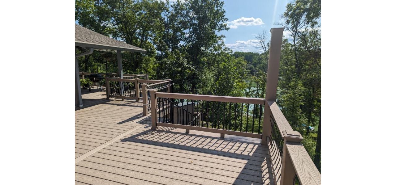 February 2023  Trex Deck, Railing, Spiral Staircase Project in Lawrenceburg Indiana