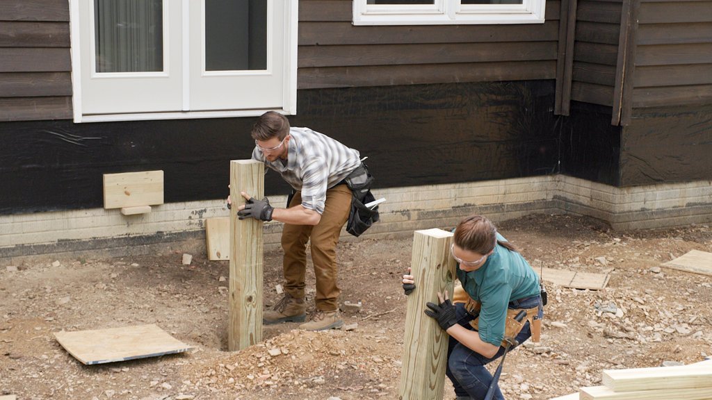 Installing Deck Posts In Concrete How To Cut And Set Deck Posts For A