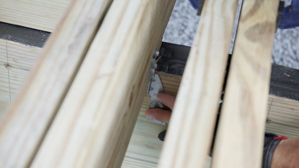 attaching joist hanger to breaker board