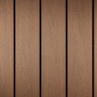 The image features a close-up view of vertical brown wooden planks arranged side by side. The wood grain and subtle texture are clearly visible, giving a natural and rustic appearance. The lighting is even, highlighting the warm brown tones and smooth finish. No visible text, numbers, or logos are present in the image.