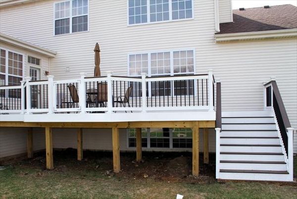White and Vintage Lantern Transcend Railing