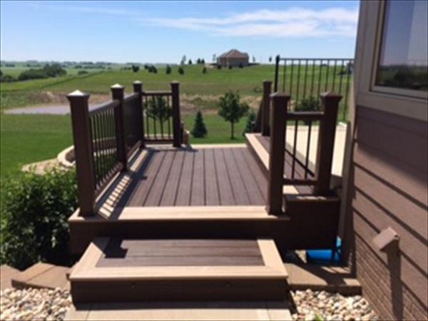 Trex composite custom deck, Iowa