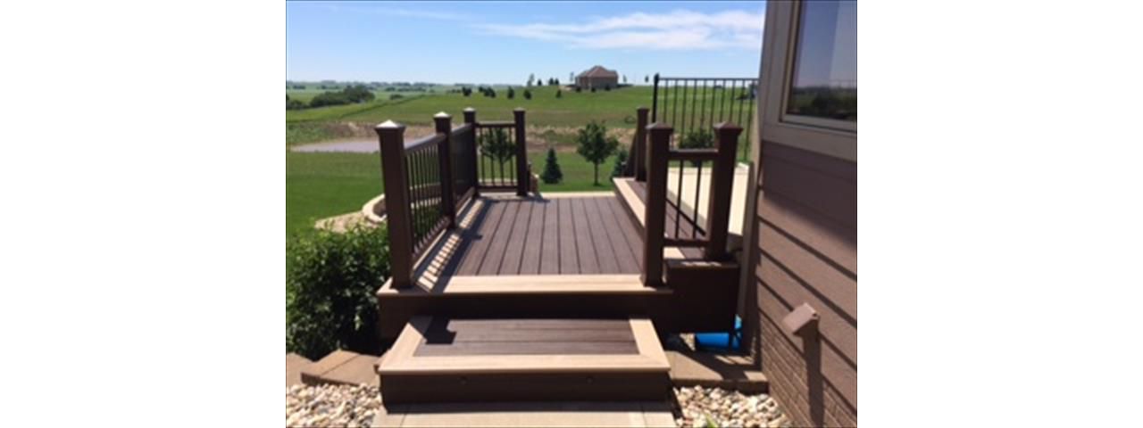 Trex composite custom deck, Iowa