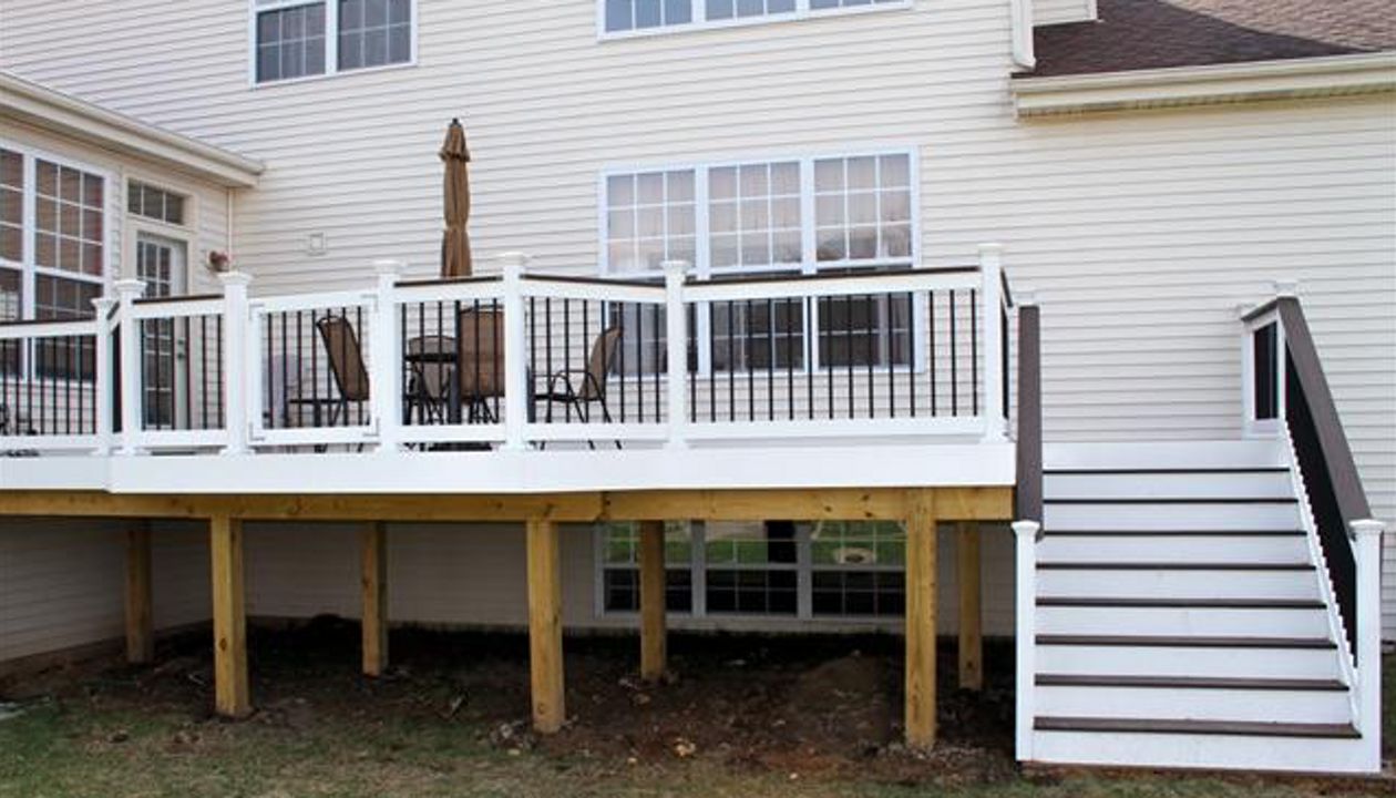 White and Vintage Lantern Transcend Railing