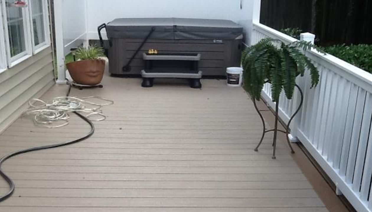 Great area for a hot tub and privacy fence in New Bern, NC