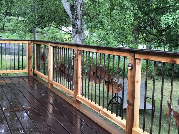 Check out the trex post lights, perfect for our dark Alaskan winters!