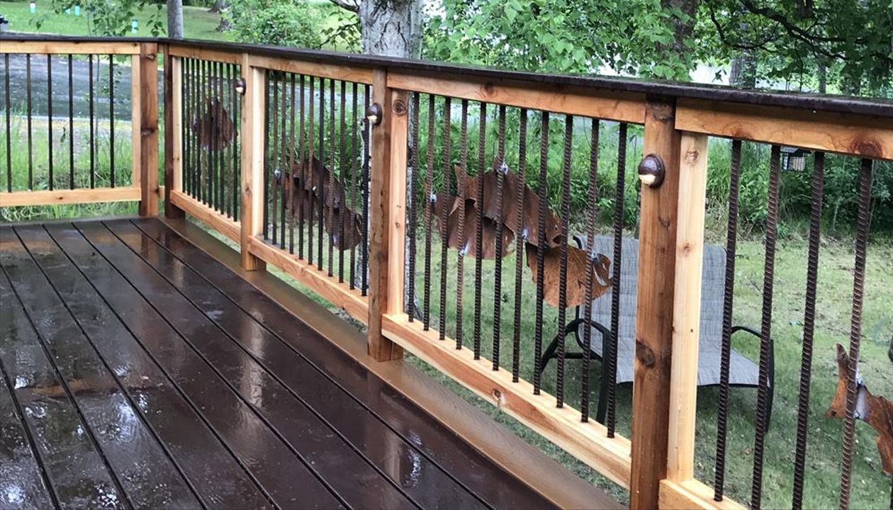 Check out the trex post lights, perfect for our dark Alaskan winters!