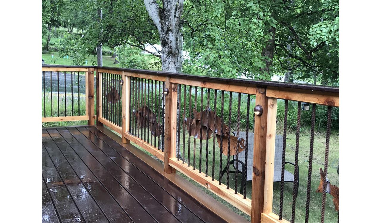 Check out the trex post lights, perfect for our dark Alaskan winters!