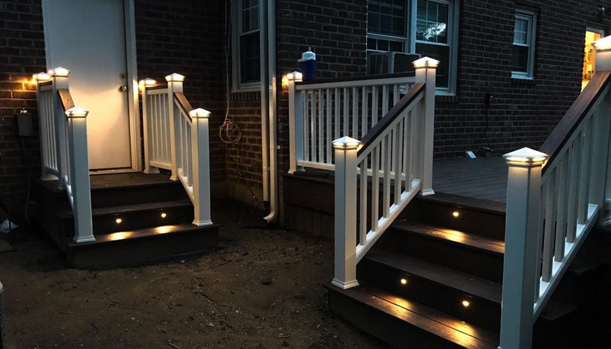 Custom Trex Transcend Spiced Rum / Lava Rock w/ Cocktail rail & Trex Lighting - Nassau County