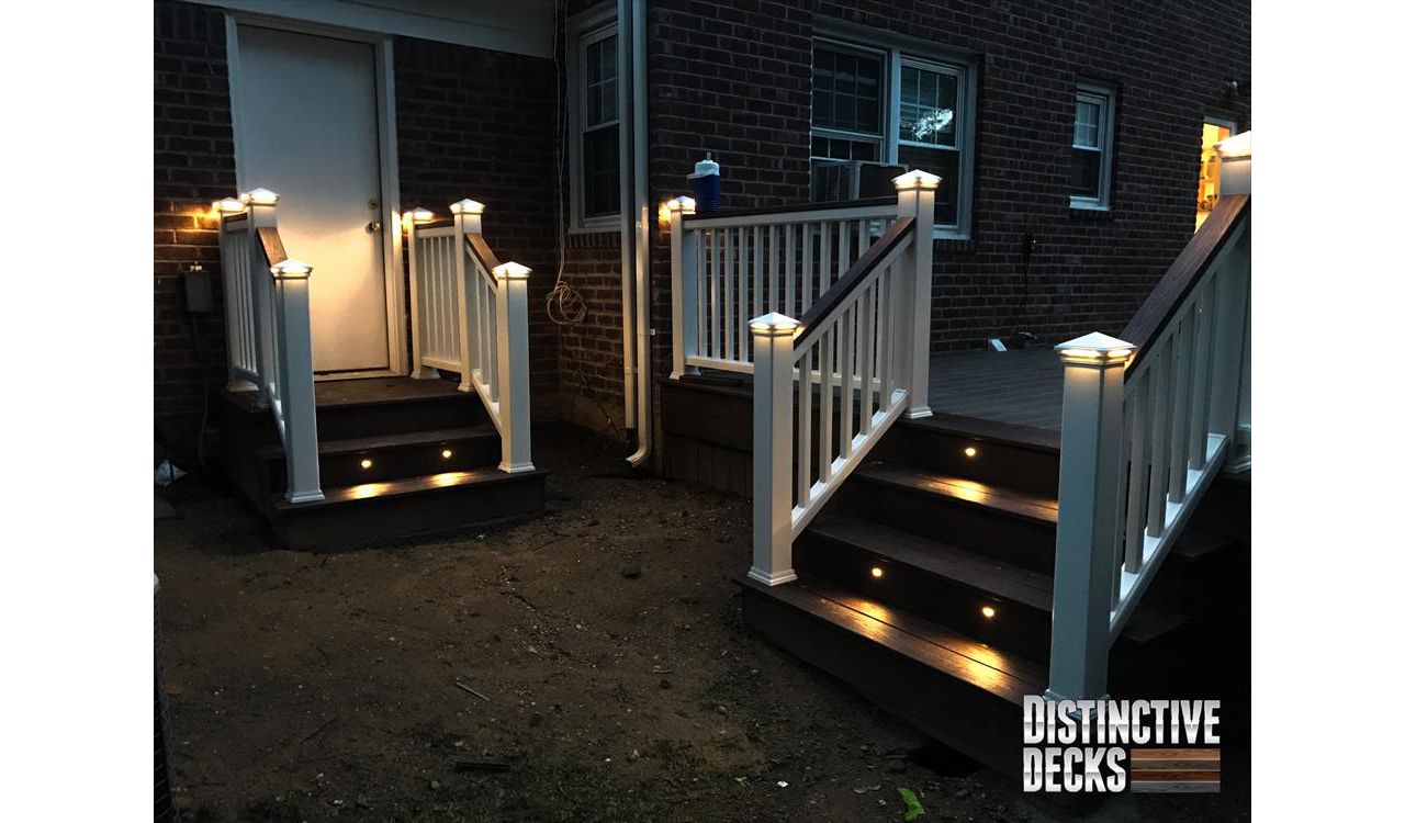 Custom Trex Transcend Spiced Rum / Lava Rock w/ Cocktail rail & Trex Lighting - Nassau County